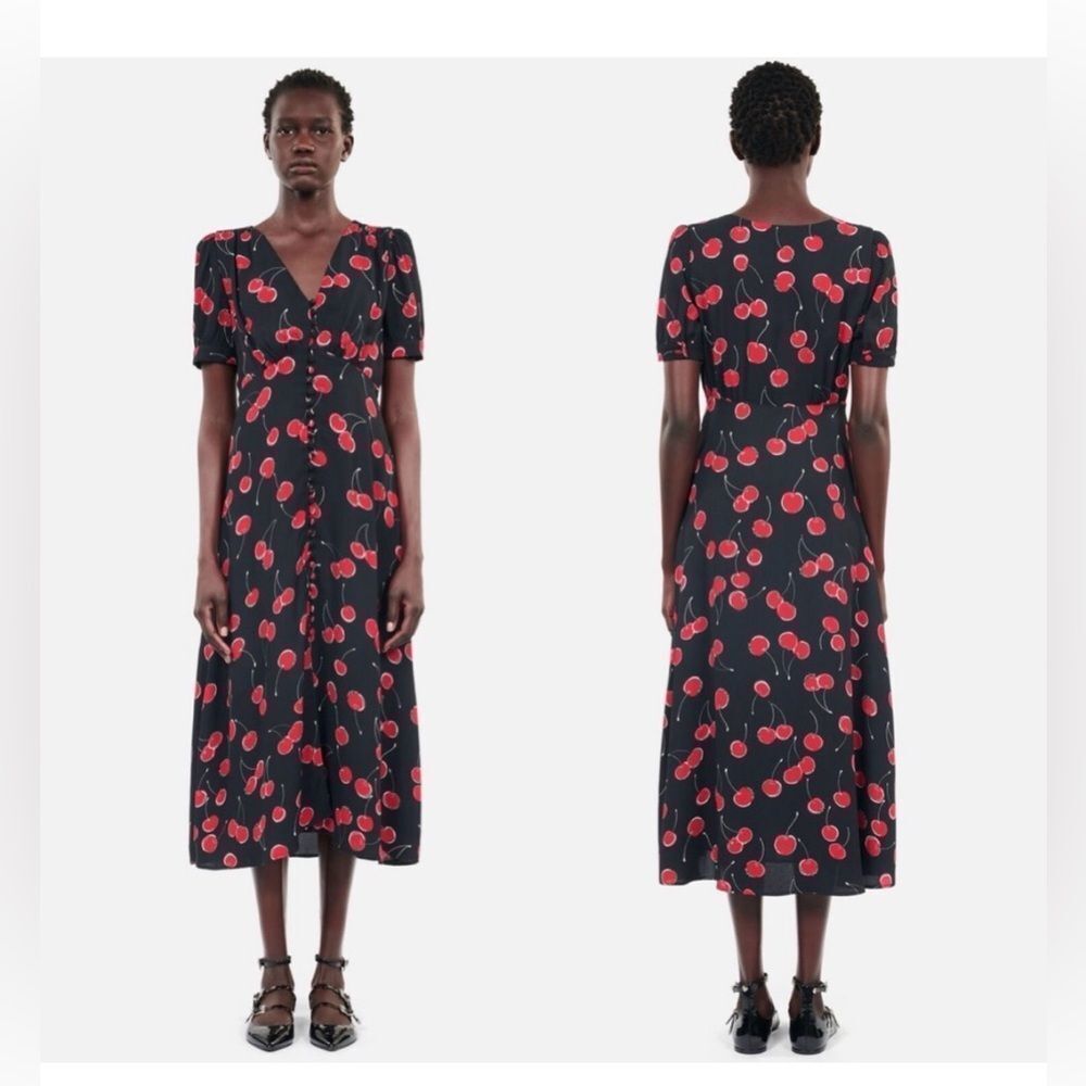 The Kooples Cherry Printed Midi Dress 
New - Picture 2 of 10